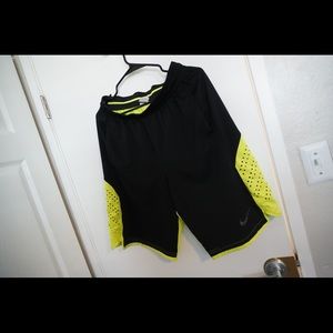 Volt Green/Yellow Nike Basketball Shorts. Dri-Fit